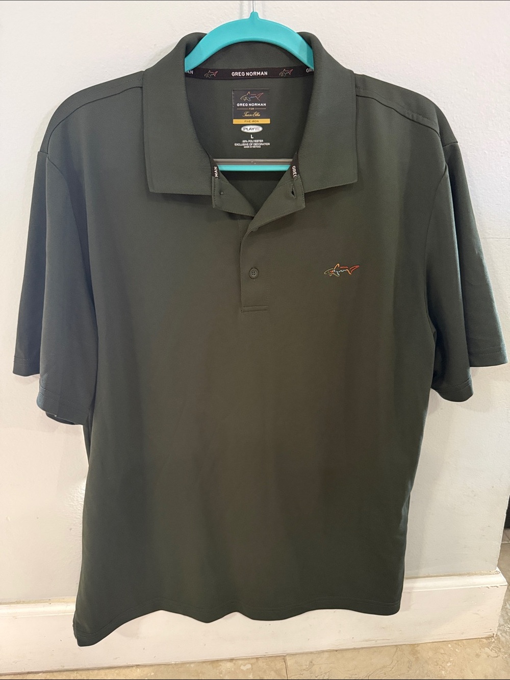 Greg Norman Collection Olive Green Short-Sleeve Polo